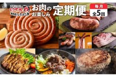 定期便 5ヵ月 北海道 豚みそ漬け ハンバーグ ジンギスカン ぐる巻き ソーセージ シャンシャン ハム ベーコン フランク サラミ 牛肉 豚肉 羊肉 おかず 詰め合わせ お肉屋 たどころ 送料無料