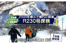 北海道 ジオパーク 国道・R230号 探索 1名様 ガイド付き 2025年2月8日催行 洞爺湖 有珠山 旅行 観光 ツアー スノー シーズン スノーシュー 雪 冬 ガイド アドベンチャー ツーリズム イベント 中級者向け 探索 活動 洞爺湖町