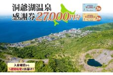 洞爺湖温泉感謝券 27000円 分 金券 クーポン 洞爺湖 湖 温泉 リゾート 有珠山 火山 自然 花火 イルミネーション 旅行 観光 宿泊 施設 北海道