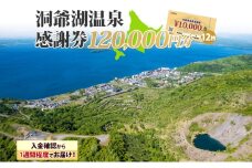 洞爺湖温泉感謝券 120000円 分 金券 クーポン 洞爺湖 湖 温泉 リゾート 有珠山 火山 自然 花火 イルミネーション 旅行 観光 宿泊 施設 北海道