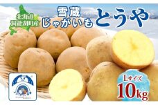 雪蔵じゃがいも 10kg とうやＬサイズ 2026年3月上旬～3月末までお届け ジャガイモ 芋 甘い なめらか しっとり カレー 調理 料理 煮込み料理 雪蔵 旬 季節 農作物 野菜 根菜 北海道 とうや湖農業協同組合 