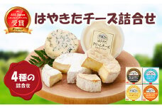 高評価! ナチュラルチーズコンテスト受賞! 夢民舎ブランド はやきたチーズ詰合せセット_ カマンベールチーズ クリームチーズ ブルーチーズ 人気 北海道 おつまみ【1000073】