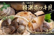 鵡川漁協発!特選ホッキ貝(2.5kg)  【 ふるさと納税 人気 おすすめ ランキング 天然 特選 ほっき ホッキ ほっき貝 北寄 北寄貝 魚介 海鮮 新鮮 北海道 むかわ町 送料無料 】 MKWV001