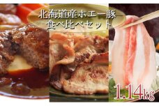 肉の若松厳選！北海道産ホエー豚の食べ比べセット
