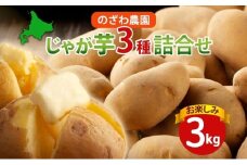 のざわ農園 じゃがいも詰め合わせセット 3kg メークイン ダンシャク トウヤ トカチゴカネ キタアカリ アンデスレッド インカのめざめ インカのひとみ いも 芋 じゃがいも アレンジ 根菜 野菜 お取り寄せグルメ 送料無料 北海道 日高町