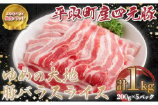 【平取町産四元豚】ゆめの大地豚バラスライス　200g×5パック計1ｋｇ ふるさと納税 人気 おすすめ ランキング 豚肉 肉 豚バラ 北海道 平取町 送料無料 BRTD008