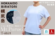 【日本百名山】幌尻岳記念Tシャツ 選べるサイズ S M L XL 選べる色 紺 白（白 Lサイズ） 【 ふるさと納税 人気おすすめ ランキング Tシャツ シャツ 幌尻岳 山 記念Tシャツ 記念 日本百名山 お土産 ギフト 北海道 平取町 送料無料
 】 BRTJ026