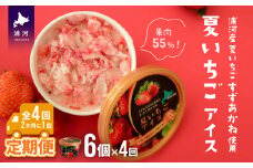 果肉55%「夏いちごアイス(6個)」【全4回定期便】[22-997]