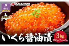 【先行予約】いくら醤油漬 500g（250g×2）×6箱＜合計3kg＞｜北海道　様似町　いくら　イクラ　醤油イクラ　醤油　おつまみ　グルメ