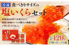 【先行予約】食べきりサイズの塩いくらセット（70g×6パック）