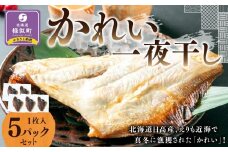 【丸富水産】北海道産 かれい一夜干しセット　5パック
