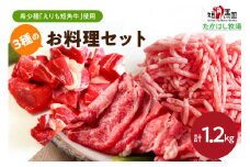 【えりも短角牛】3種のお料理セット【er007-022】（牛肉 牛 肉 ビーフ すね すね肉 角切り 角切り肉 角切 煮込み用 ひき肉 挽肉 スライス 牛スライス 牛ひき肉 牛挽肉 薄切り うす切り 炒め物 煮込み 煮込 お取り寄せ 冷凍 冷凍便 国産 北海道産 北海道 えりも町 赤身肉 ヘルシー 放牧 自家産牧草 スローフード 味の箱舟 アニマルウェルフェア）