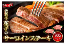 放牧牛“花子”のサーロインステーキ800g！【er008-019】