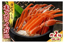 本ズワイガニ6肩～9肩（約2㎏）【er021-006】かに 蟹 ズワイガニ ずわい蟹 ズワイ ボイル 茹で カニ足 脚 足 蟹脚 蟹足 魚介 魚介類 海鮮 海の幸 海産物 水産加工品 加工品 加工食品 冷凍 北海道 えりも町