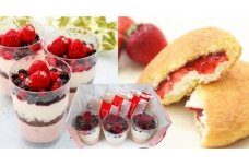 苺のチーズケーキとクリームどら苺 　北海道・新ひだか町のオリジナルスイーツ 苺 チーズケーキ レアチーズ どら焼き