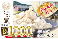 北海道産 黒毛和牛 こぶ黒 ぷるぷる 和牛 ホルモン 1kg  黒毛和牛 和牛 ぷるぷる 和牛 ホルモン もつ モツ 