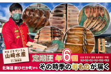 ＜定期便6回＞北海道産 旬 の 魚介 4~5種  定期便 魚介 魚 旬のお魚 お楽しみ セット
