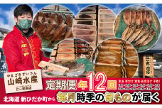 ＜定期便12回＞北海道産 旬 の 魚介 4～5種 お楽しみ 定期便 魚 旬の魚介 セット