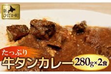 牛タン カレー 2パック セット 牛 牛肉 肉 ビーフ カレーライス 冷凍 北海道 新ひだか町