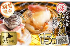 ＜ 5/10までの受付 ＞ 北海道産 活ホッキ 貝 15個 ホッキ 北寄 北寄貝 貝 殻付き 海鮮 海産物 新鮮 旬