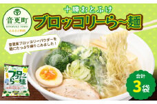 十勝おとふけ ブロッコリーら～麺 3袋【B79】 ラーメン 袋麺