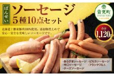 ばんせいソーセージ 5種10点セット【A80】 合計1120g 詰め合わせ