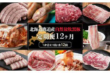 鹿追産 自然放牧黒豚 圧巻の豚肉おまかせ定期便（12ヶ月分） 【 ふるさと納税 人気 おすすめ ランキング 黒豚 自然放牧黒豚 ウインナー ソーセージ ベーコン 豚肉 加工肉 定期便 十勝 北海道 鹿追町 送料無料 】 SKN013
