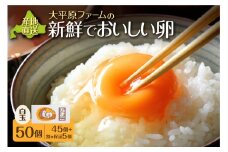 大平原ファームの新鮮でおいしい卵 50個_S035-0002