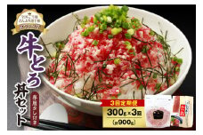 【3回定期便】人気の牛とろ丼セット 300g 専用タレ付き_S006-0063
