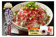 【12回定期便】人気の牛とろ丼セット 300g 専用タレ付き_S006-0065