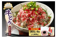 【6回定期便】人気の牛とろ丼セット 300g 専用タレ付き_S006-0064