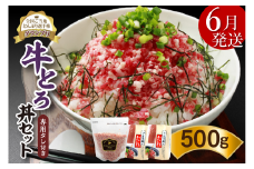 【6月発送】発送月が選べる！受賞歴多数！人気の牛とろ丼セット 500g 専用タレ付き_S006-0022