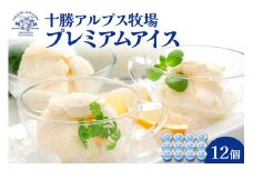 十勝アルプス牧場 プレミアムアイス12個セット 希少なミルクで作られたプレミアムアイスをお届け！ 濃厚アイス アイスクリーム 北海道アイス_S020-0010