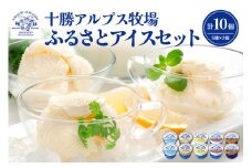 ブラウンスイス牛の生乳から作られた希少な 十勝アルプス牧場 アイス5種10個セット！プレミアム 濃厚ショコラ バニラ クリームチーズ あずき アイスセット アイスBOX 北海道アイス 十勝アイス_S020-0013