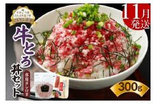 【11月発送】発送月が選べる！受賞歴多数！人気の牛とろ丼セット 300g 専用タレ付き_S006-0030
