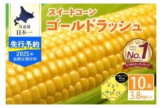 【7月下旬～８月下旬配送】北海道十勝芽室町 スイートコーンゴールドラッシュ 10本 me001-003c-25