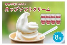 北海道十勝芽室町　あいす屋さんの牛乳ソフトクリーム　8個入り me008-007c
