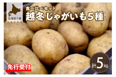 【先行受付】【2026年2月発送】北海道十勝芽室町 越冬じゃがいも５種類　食べ比べセット 各１kg me001-027c