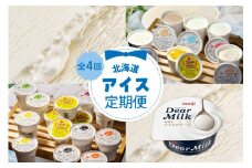 【全４回】北海道十勝芽室町 ディアミルクとアイス詰め合わせ定期便 me000-018-k4c