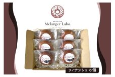 北海道十勝芽室町 プレミアムフィナンシェドーナッツ（６個入）me069-001c