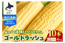 【寄附額見直しました！】【8月1日より順次発送予定】北海道十勝芽室町 とうもろこし ゴールドラッシュ 2Lサイズ 10本セット me078-003c-25