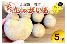 【10月上旬～1月下旬頃配送】【訳あり】北海道十勝芽室町 農家応援じゃがいも メークイン（変形）5㎏　me001-050c-2