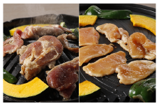 一度食べたらやみつきに！村のお肉屋さんの羊鶏セット[Q1-8B]
