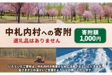 中札内村への寄附（返礼品はありません） 1口 1,000円 北海道 中札内村 寄附のみ 寄附 [038-0016]