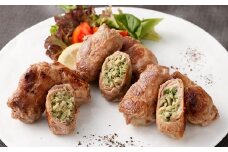 肉屋の十勝巻き （チーズ （7個入 （約320g） ×1パック） ・ 行者ニンニク （7個 （約320g） ×1パック） ・ 野菜 （7個入 （約320g） ×1パック）） 十勝巻き 肉巻き餃子 肉巻き セット ちーず 行者にんにく にんにく ニンニク やさい 北海道 中札内村 冷凍 [007-0215]