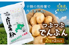 北海道十勝更別村「つぶつぶでんぷん2kg」×2パック 片栗粉 F21P-1108