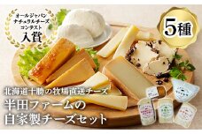 半田ファームの自家製チーズセット(5種各1個)【1397181】