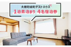 ＜大樹町緑町ゲストハウス＞1泊素泊まり　4名宿泊券【1464354】
