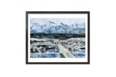 日高山脈の油彩画(複製原画)　1点【1516586】