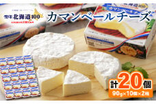 雪印北海道 カマンベールチーズ 2箱(90g×20個入り)_ カマンベールチーズ チーズ カマンベール ちーず 乳製品 加工品 おつまみ 晩酌 おかず ピザ フォンデュ 90g×20個 ギフト プレゼント 自宅用 雪印 北海道 送料無料 【1538326】